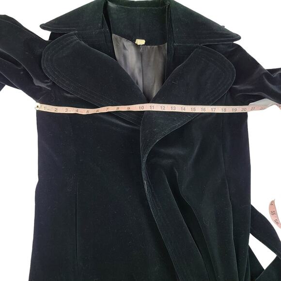 Vintage Surrey Classics Velvet Coat 12 Black Long Opera Steampunk Glam Goth - Picture 3 of 7